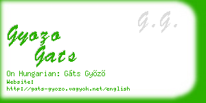 gyozo gats business card